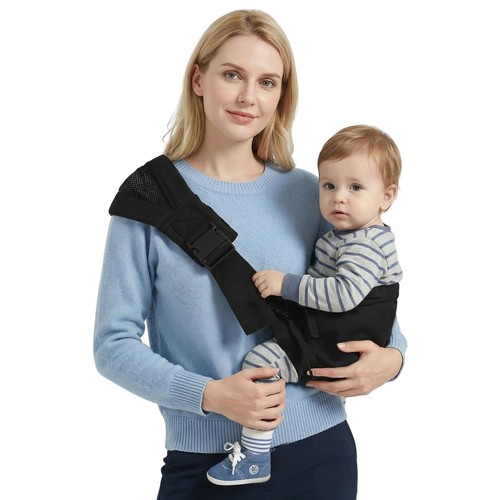 Black baby sling carrier - black,