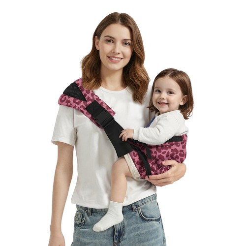 Pink leopard baby sling - leopard,